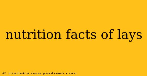 nutrition facts of lays