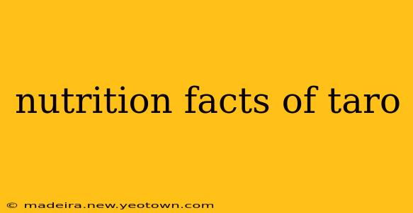 nutrition facts of taro