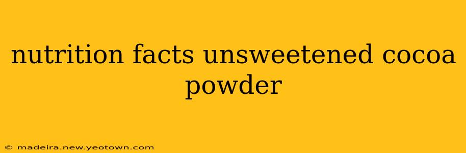 nutrition facts unsweetened cocoa powder