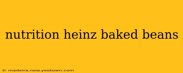 nutrition heinz baked beans