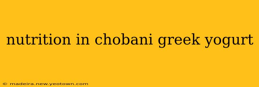nutrition in chobani greek yogurt