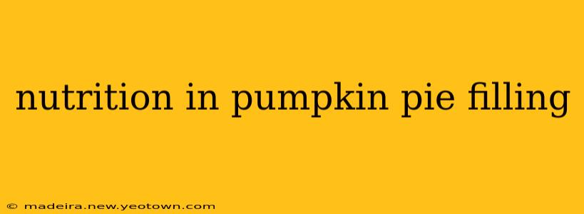nutrition in pumpkin pie filling