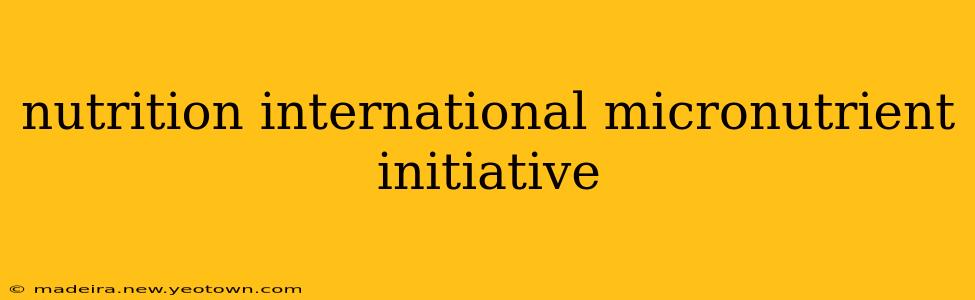 nutrition international micronutrient initiative