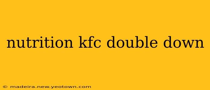 nutrition kfc double down