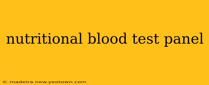 nutritional blood test panel
