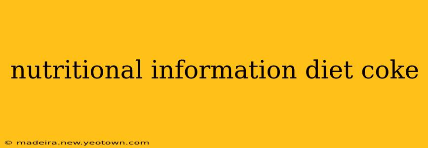 nutritional information diet coke