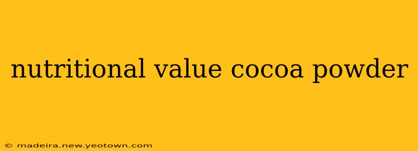 nutritional value cocoa powder