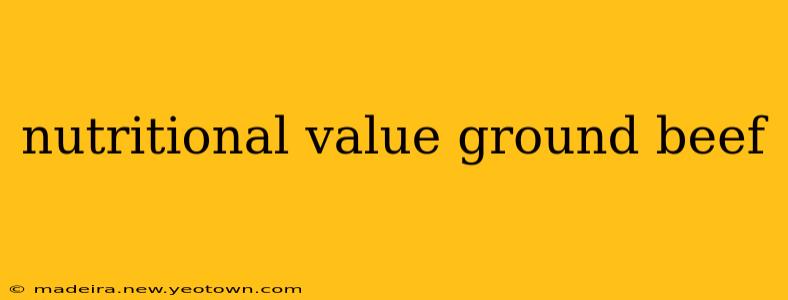 nutritional value ground beef