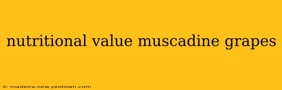 nutritional value muscadine grapes