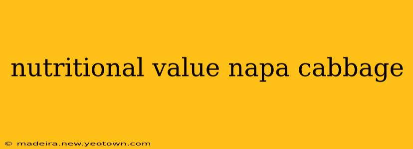 nutritional value napa cabbage
