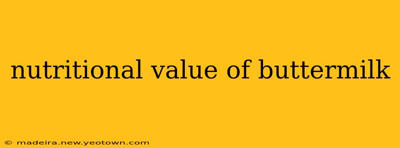 nutritional value of buttermilk