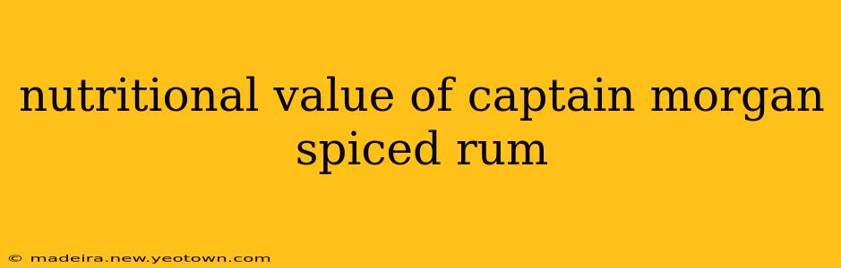 nutritional value of captain morgan spiced rum