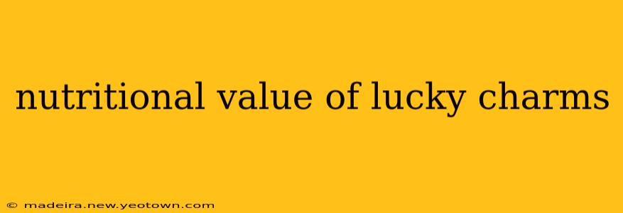 nutritional value of lucky charms