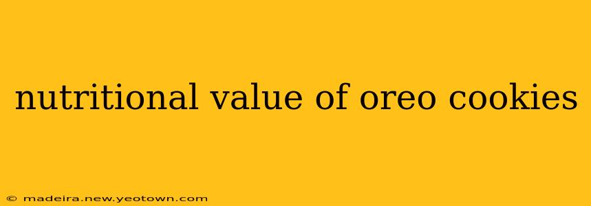 nutritional value of oreo cookies