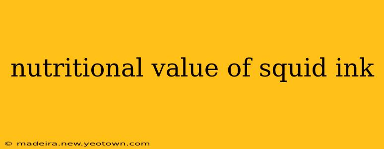 nutritional value of squid ink