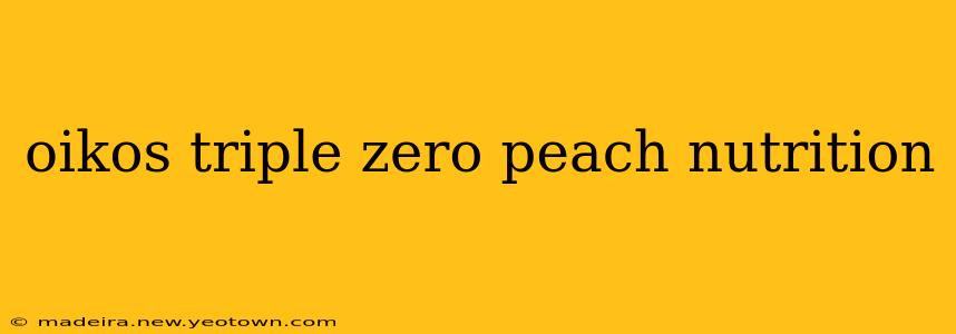 oikos triple zero peach nutrition