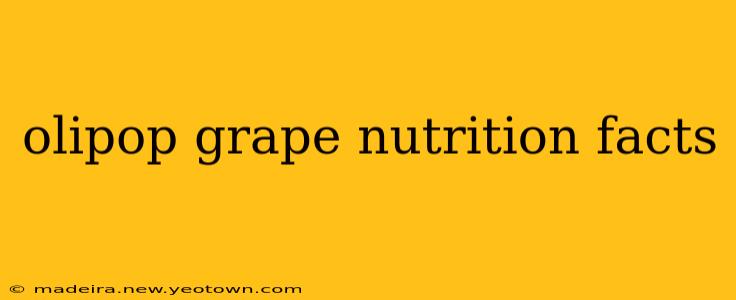olipop grape nutrition facts