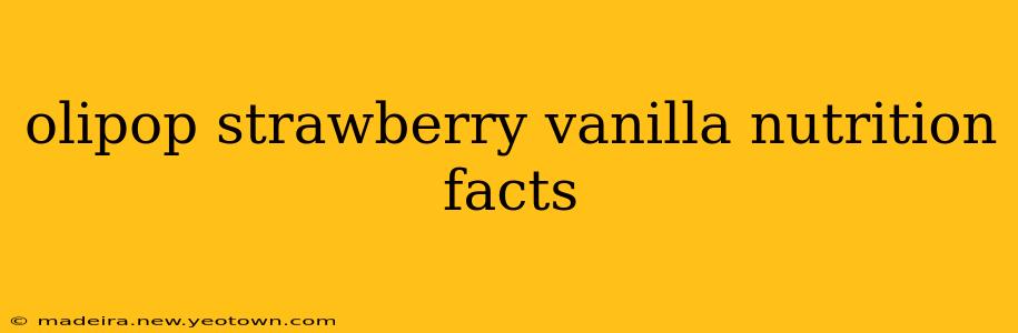 olipop strawberry vanilla nutrition facts
