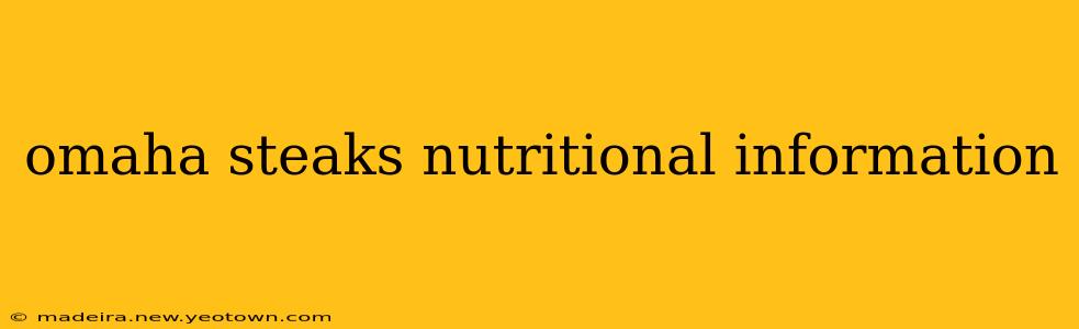 omaha steaks nutritional information