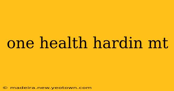 one health hardin mt