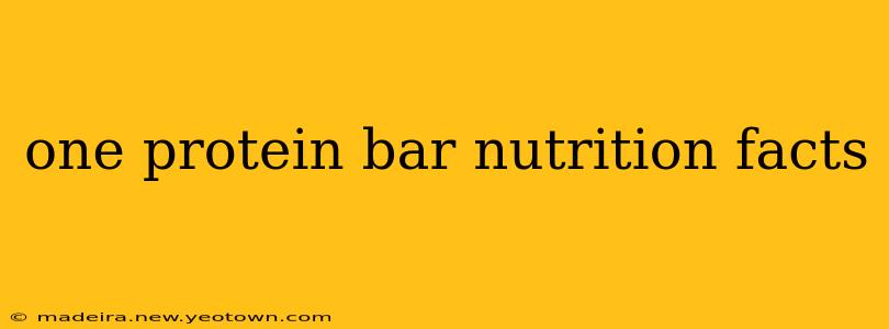 one protein bar nutrition facts