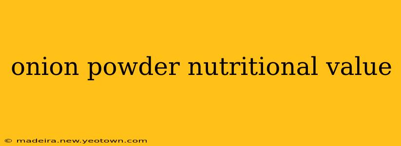 onion powder nutritional value