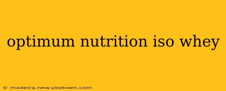optimum nutrition iso whey