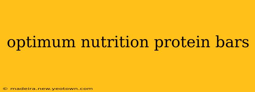 optimum nutrition protein bars