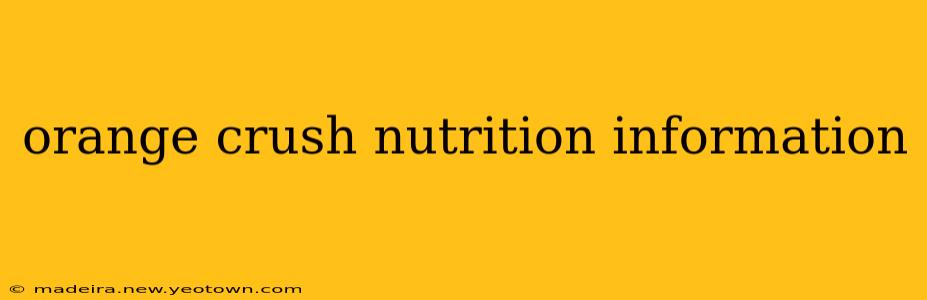 orange crush nutrition information