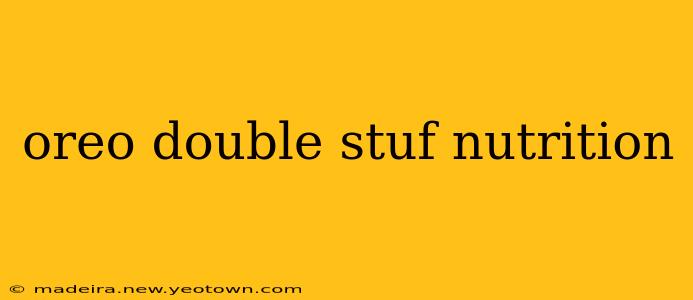 oreo double stuf nutrition