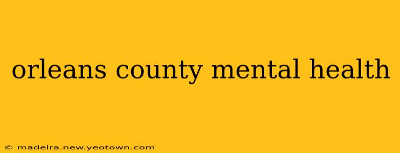 orleans county mental health