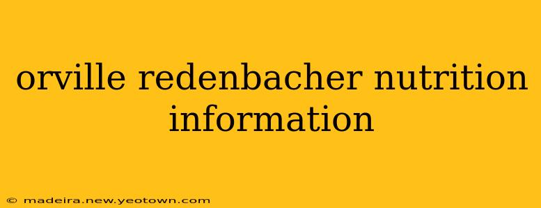 orville redenbacher nutrition information