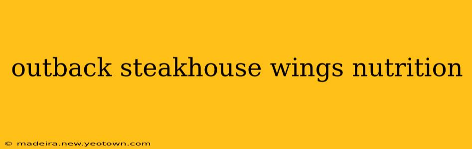 outback steakhouse wings nutrition
