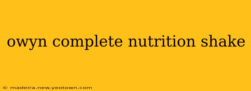 owyn complete nutrition shake