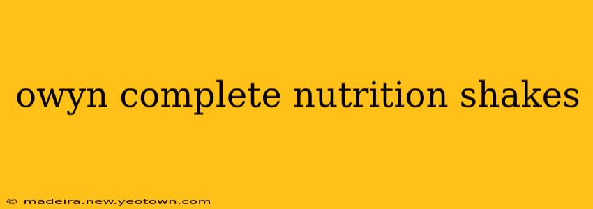owyn complete nutrition shakes