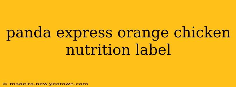 panda express orange chicken nutrition label