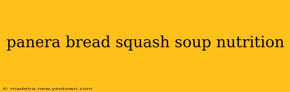 panera bread squash soup nutrition