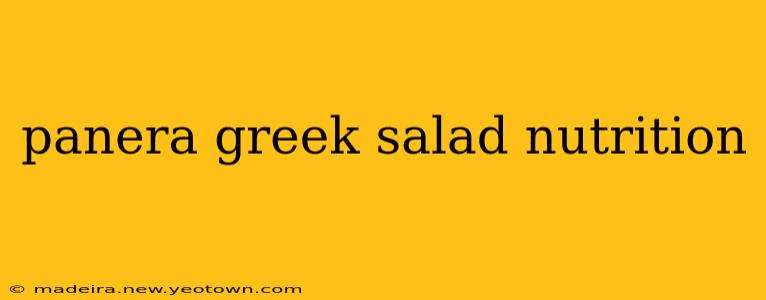 panera greek salad nutrition