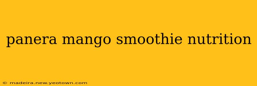 panera mango smoothie nutrition