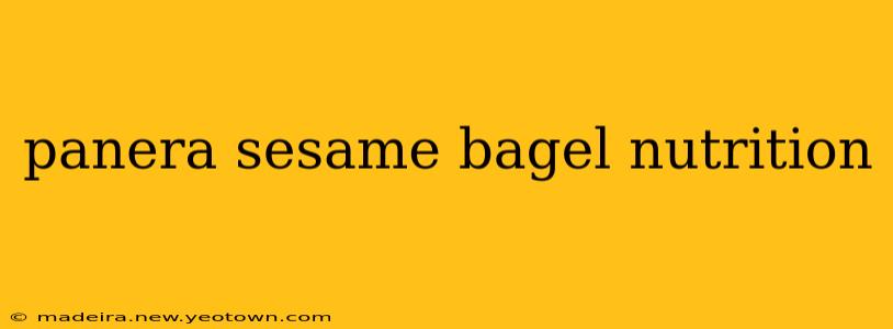 panera sesame bagel nutrition