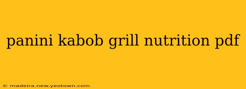 panini kabob grill nutrition pdf