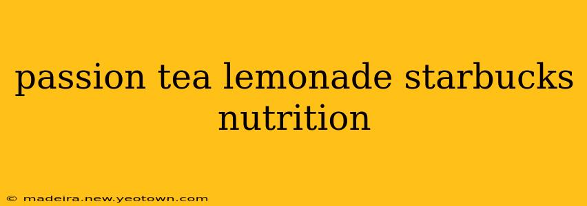 passion tea lemonade starbucks nutrition