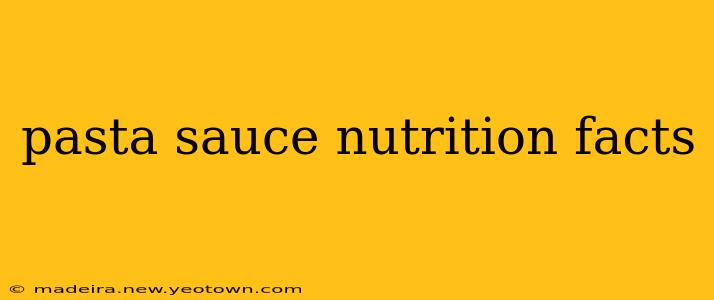 pasta sauce nutrition facts