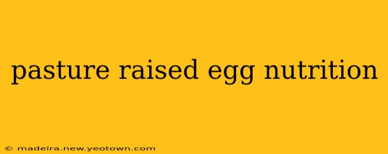 pasture raised egg nutrition