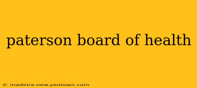 paterson board of health