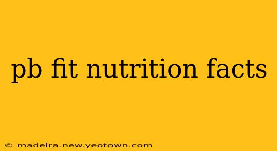 pb fit nutrition facts