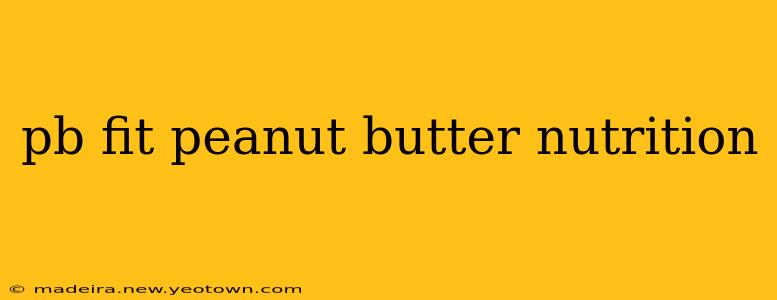 pb fit peanut butter nutrition