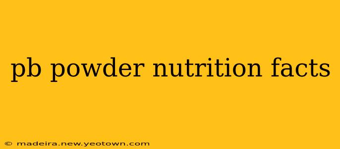 pb powder nutrition facts