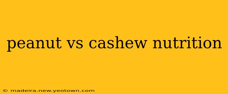 peanut vs cashew nutrition