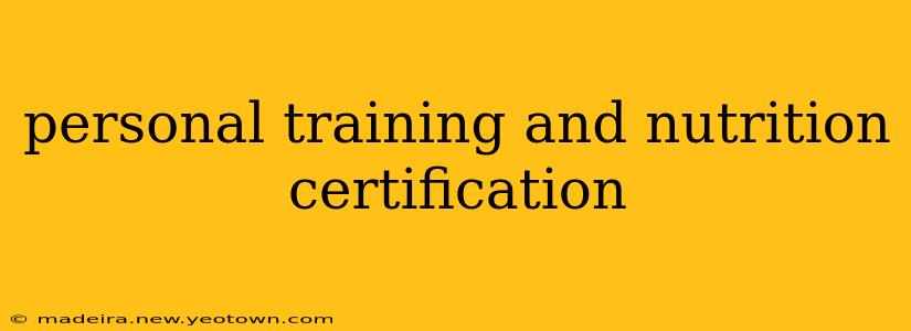 personal training and nutrition certification